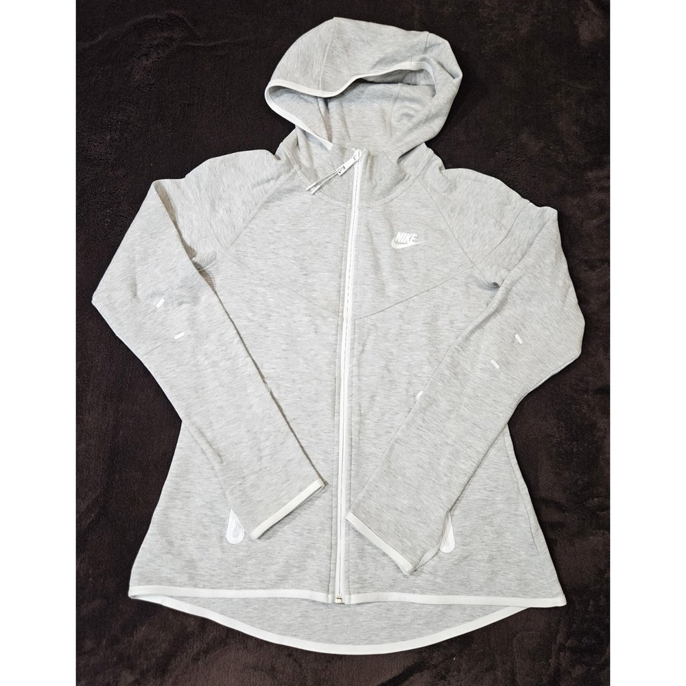 Nike Tech Fleece Hoodie Women's Medium Gray Full Zip